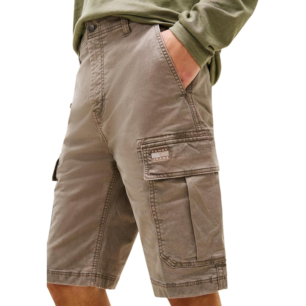 Tommy Hilfiger Jeans Bermuda in Cotone Uomo Beige