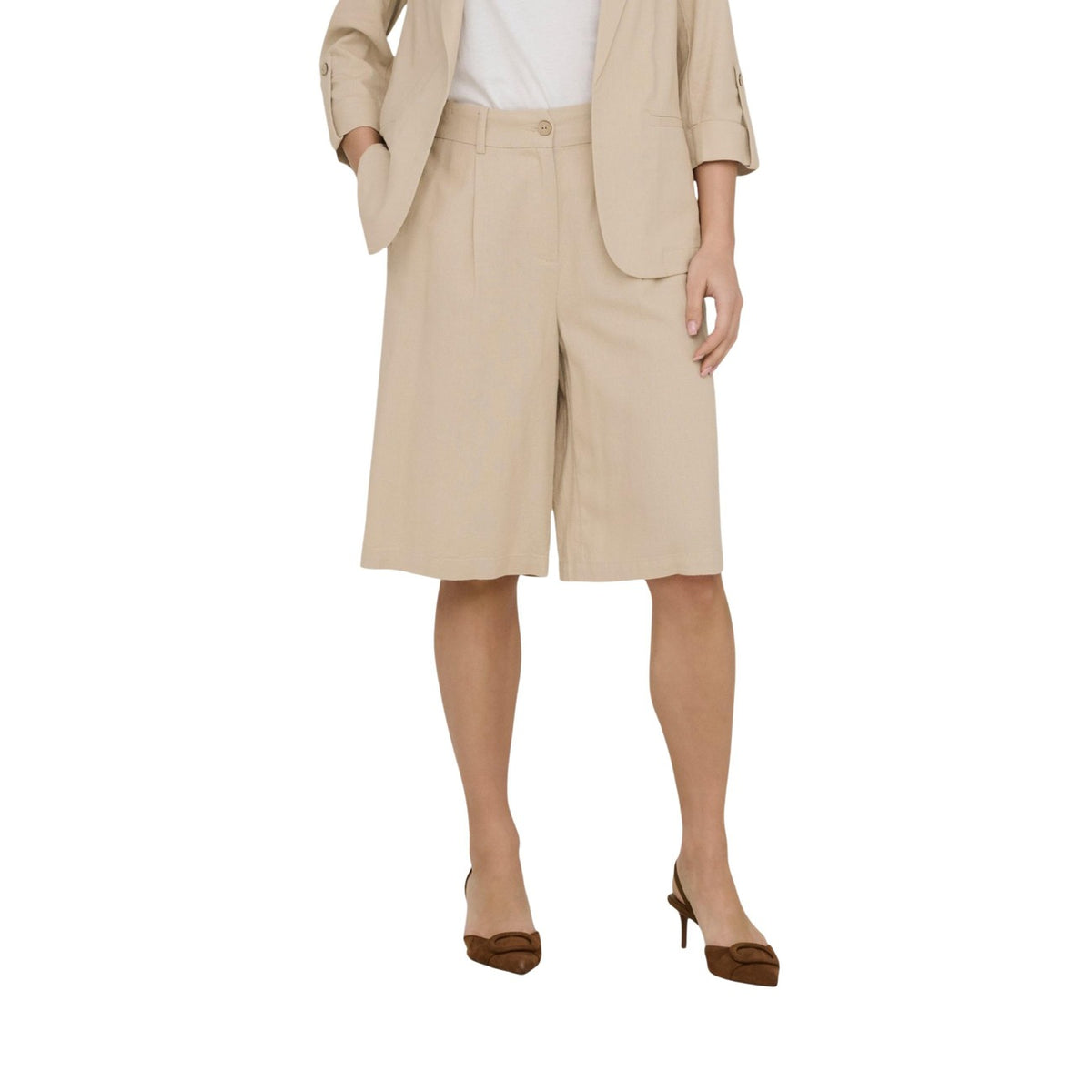 Only Short in Viscosa Donna Bianco 15363720