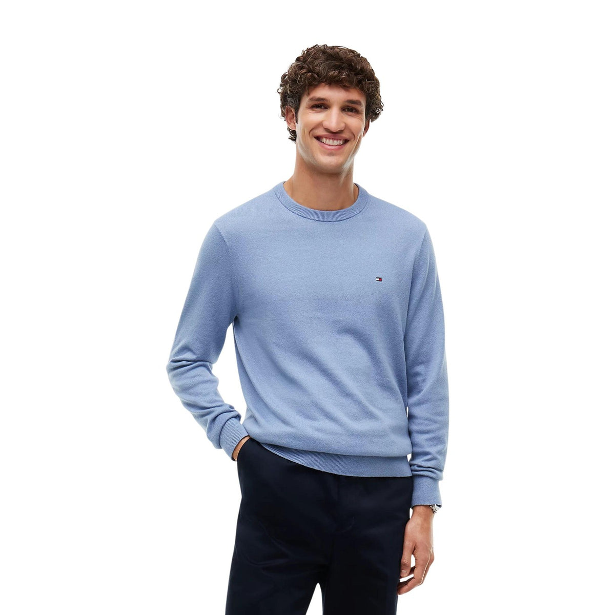 Tommy Hilfiger Maglia in Tessuto Uomo Nero PIMA ORG CTN CASHMERE