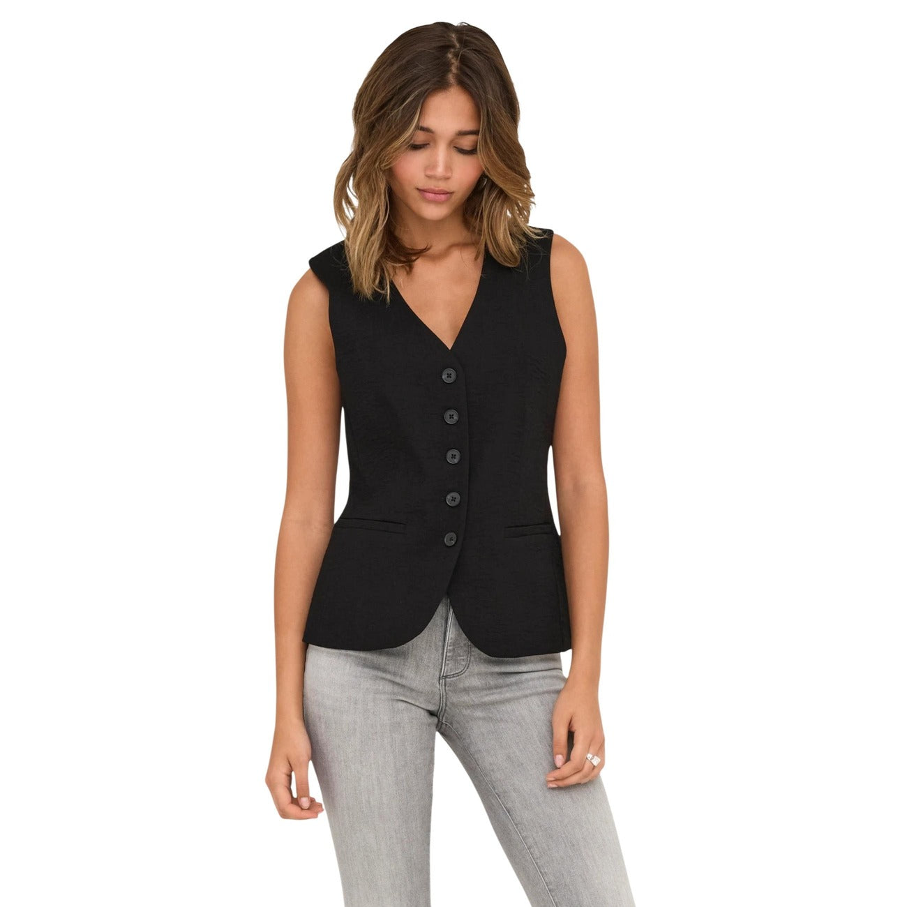 Jacqueline De Yong Gilet Donna Nero