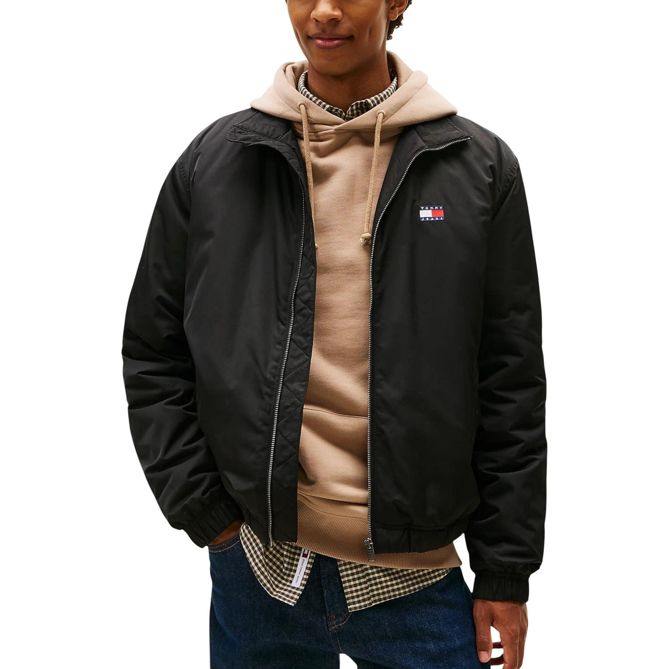 Giacca Uomo Nera in Poliestere Tommy Hilfiger Jeans