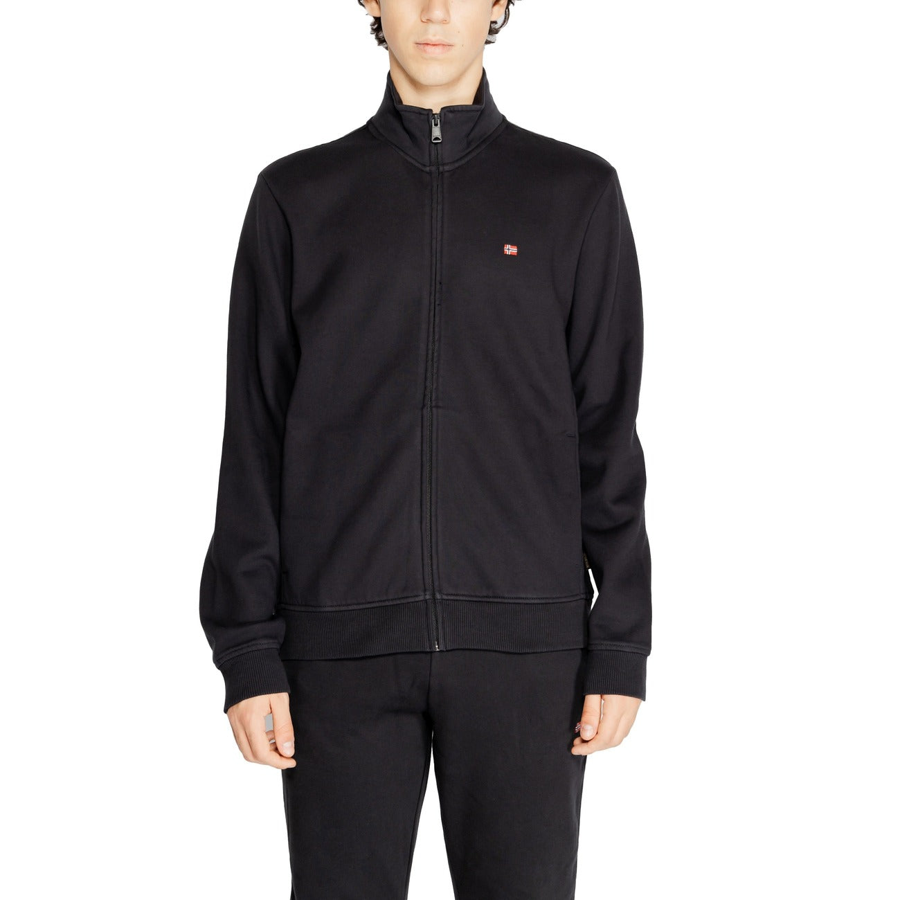 Felpa Uomo Napapijri Blu con Cerniera - Cotone Autunno/Inverno