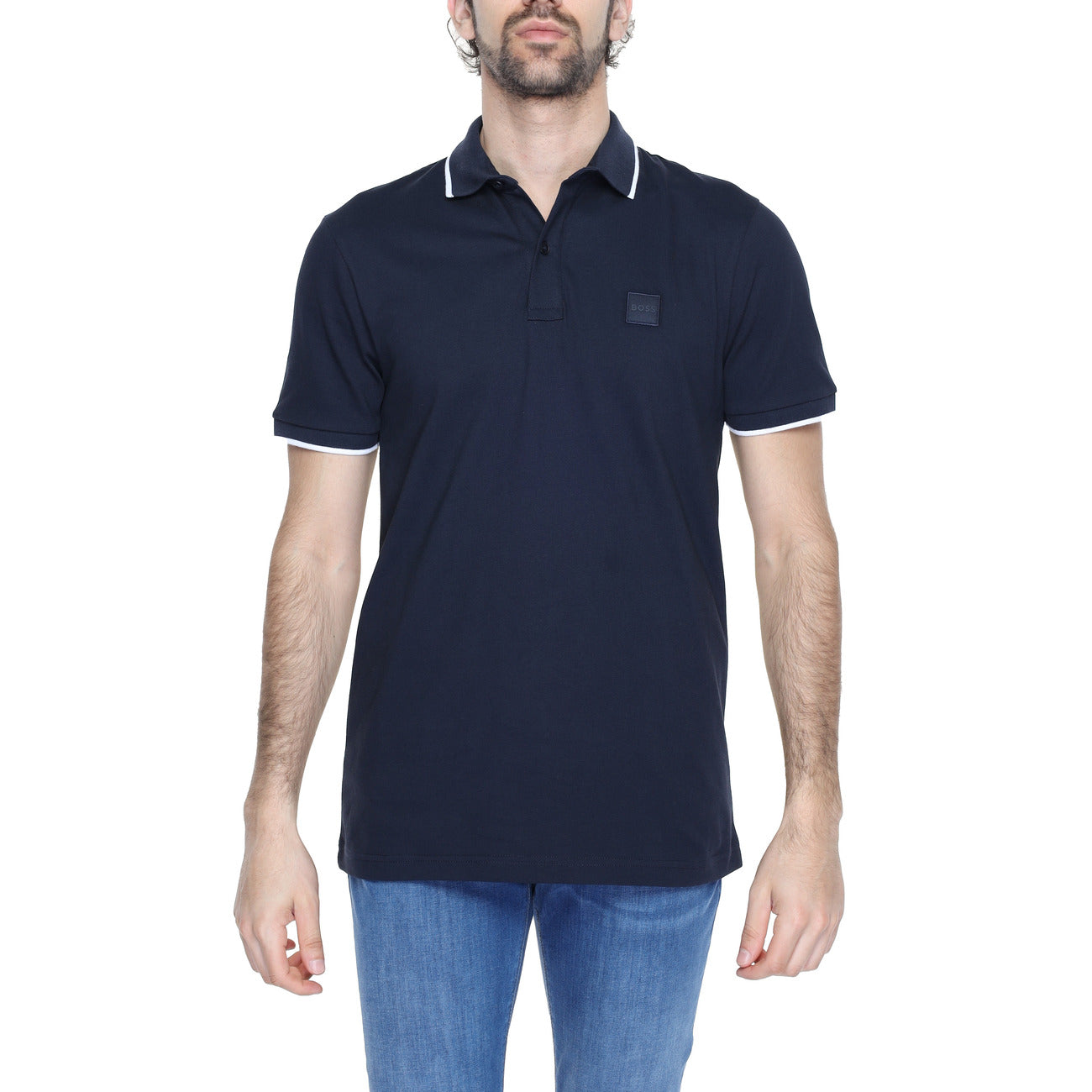 Boss Polo in Cotone Uomo Nero 50507699