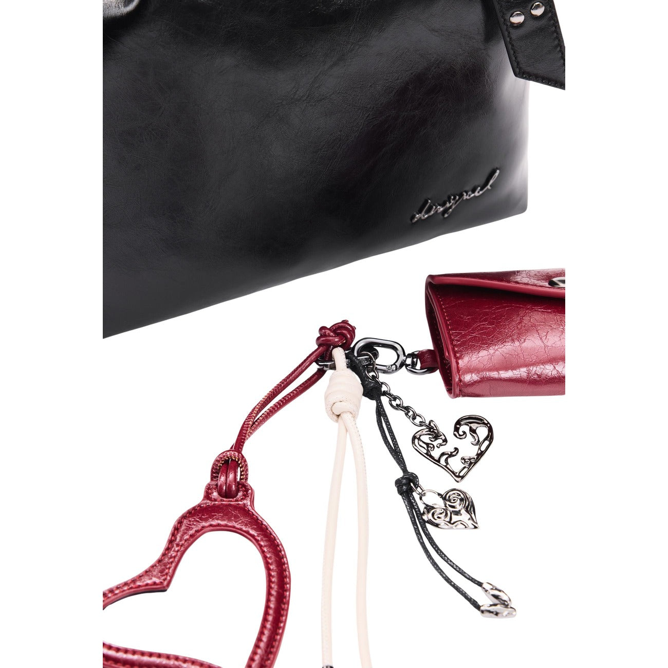 Desigual Borsa in Poliuretano Donna Nero BACK_GALAXY LUENA MINI NF