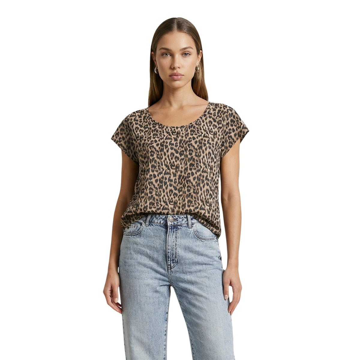 Only Blusa in Viscosa Donna Nero ONLNOVA LIFE VIS S/S TOP WVN