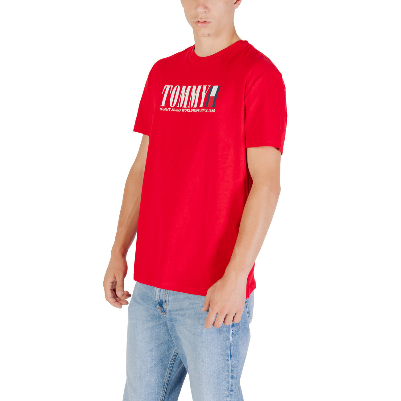 T-shirt Uomo a Stampa Rossa Autunno/Inverno Tommy Hilfiger Jeans