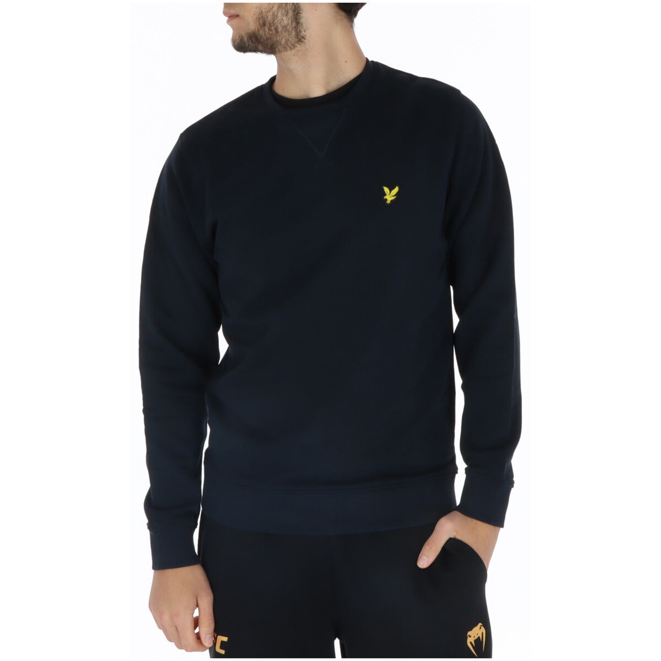 Lyle & Scott Girocollo in Cotone Felpa Uomo Azzurro