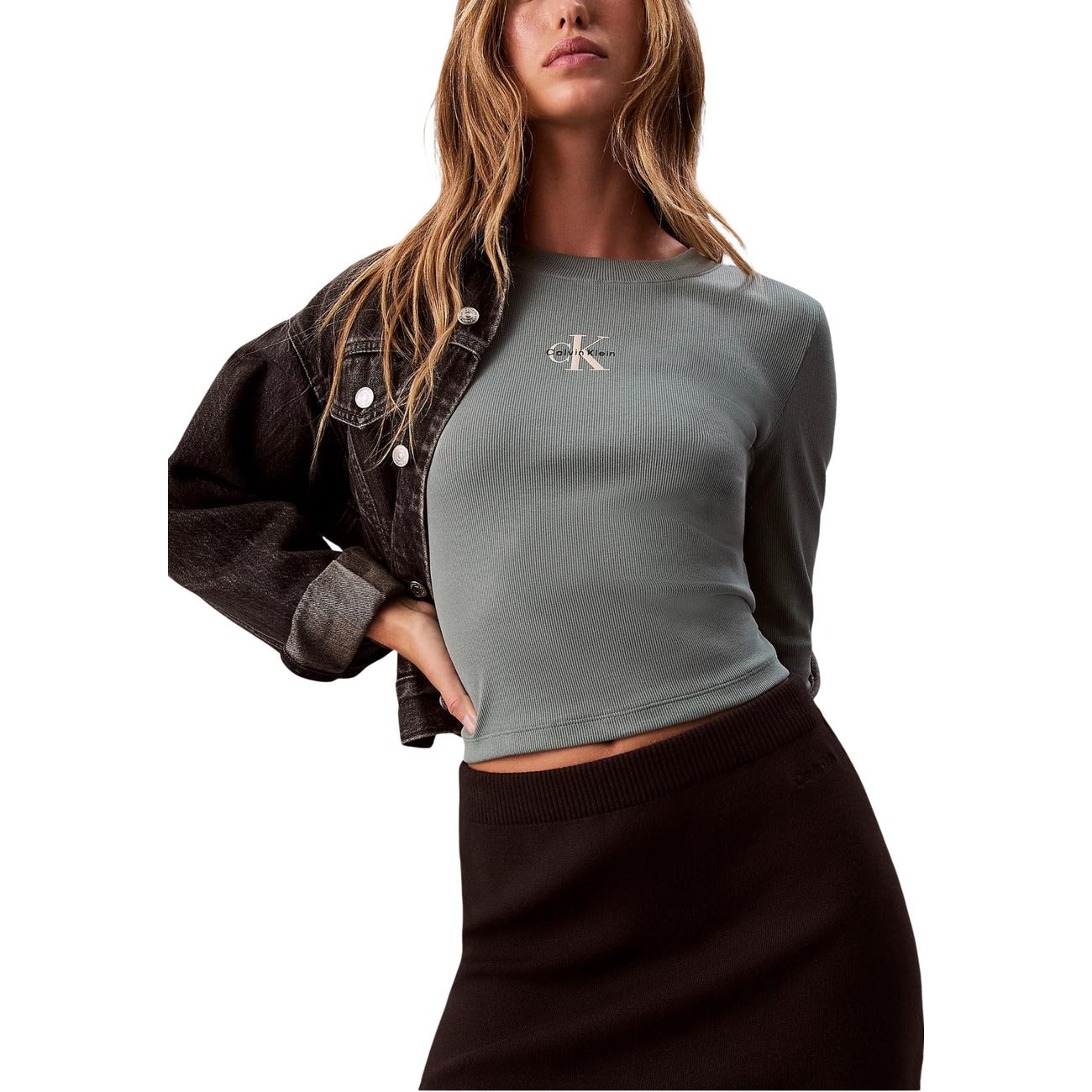 Calvin Klein Jeans Maglia Verde Donna