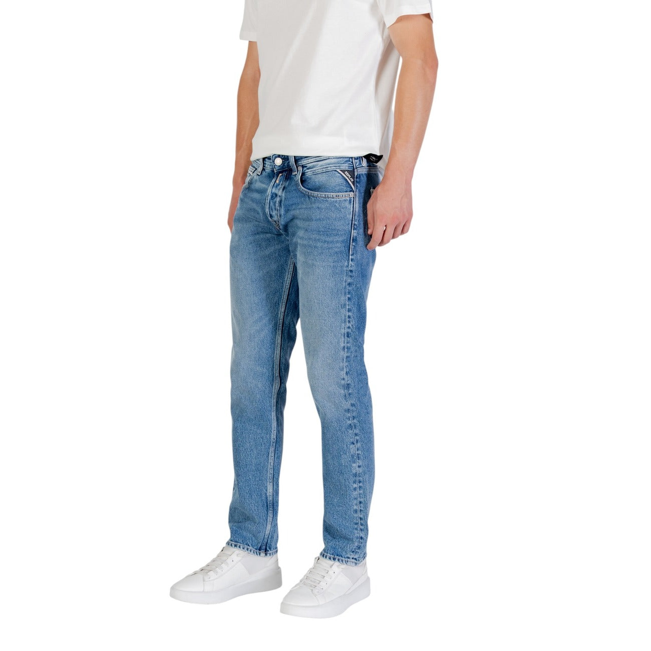 Replay Jeans Uomo Azzurro Effetto Consumato Autunno/Inverno