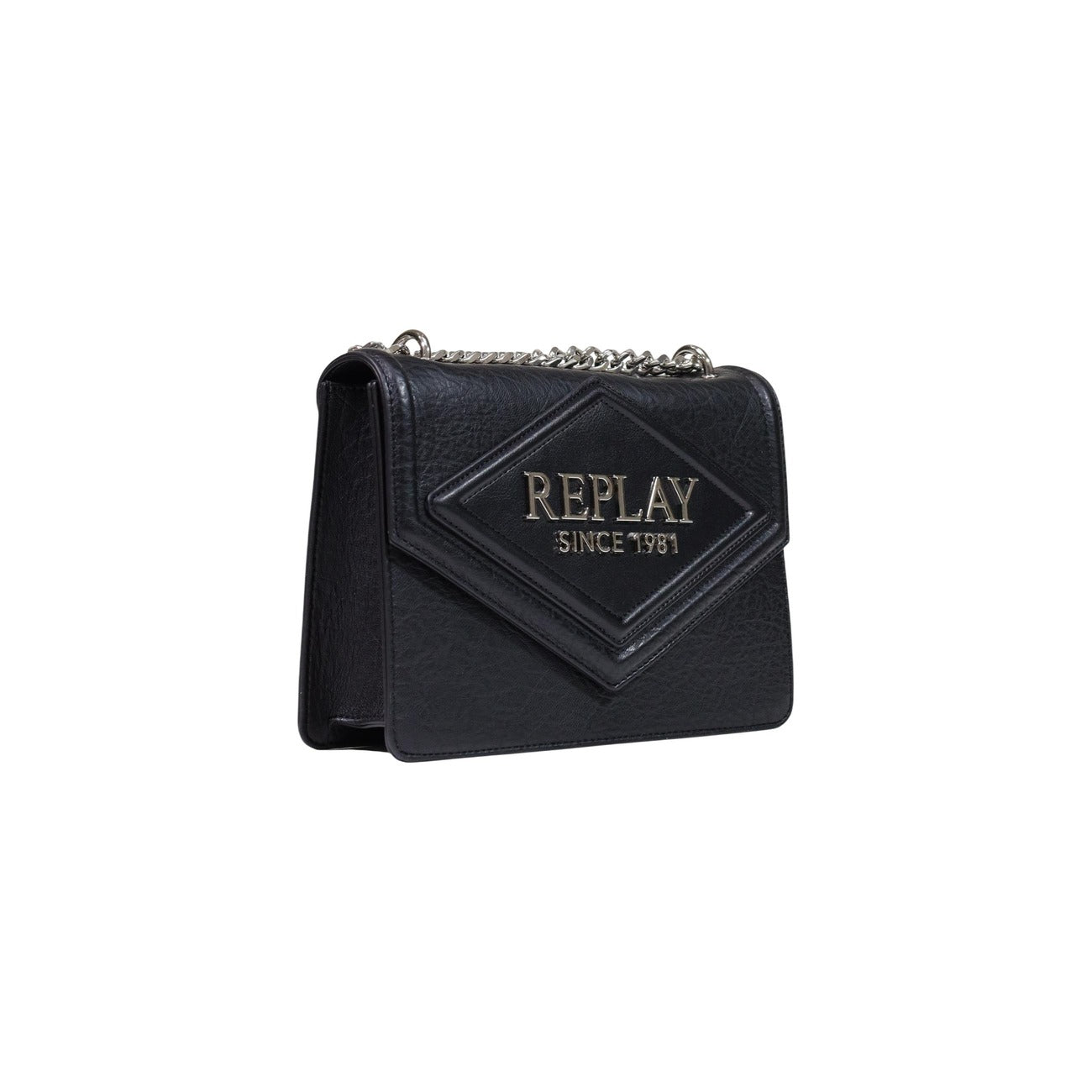 Replay Borsa in Poliestere Donna Nero HAMMERED SYNTHETIC+ PLAIN