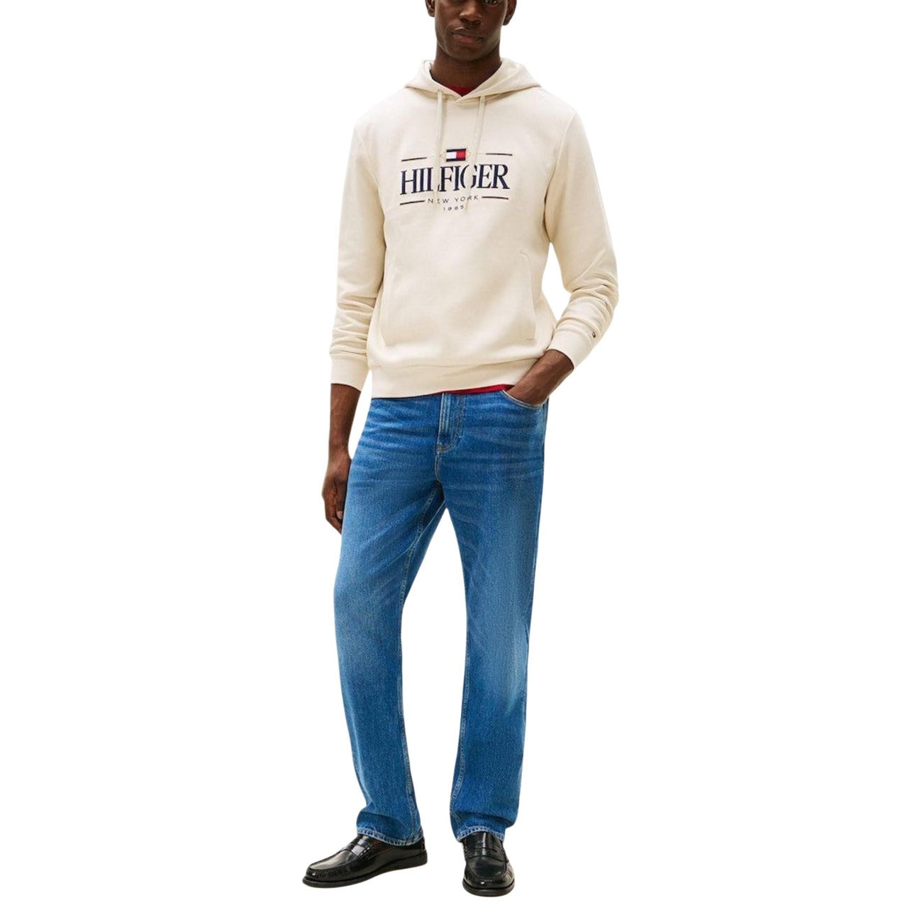 Tommy Hilfiger Cappuccio e Stampa Beige Uomo