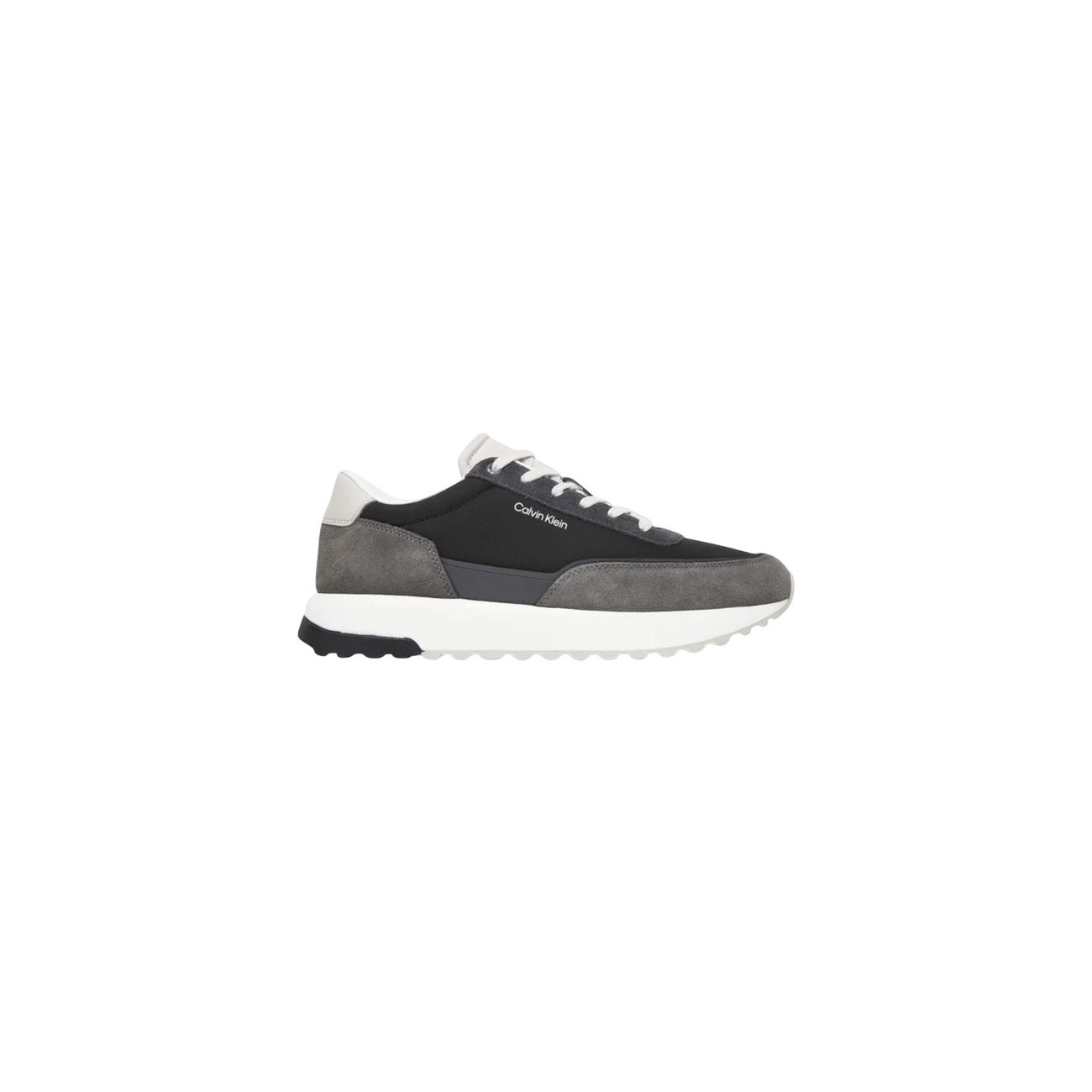 Sneakers basse in pelle grigia Uomo Calvin Klein