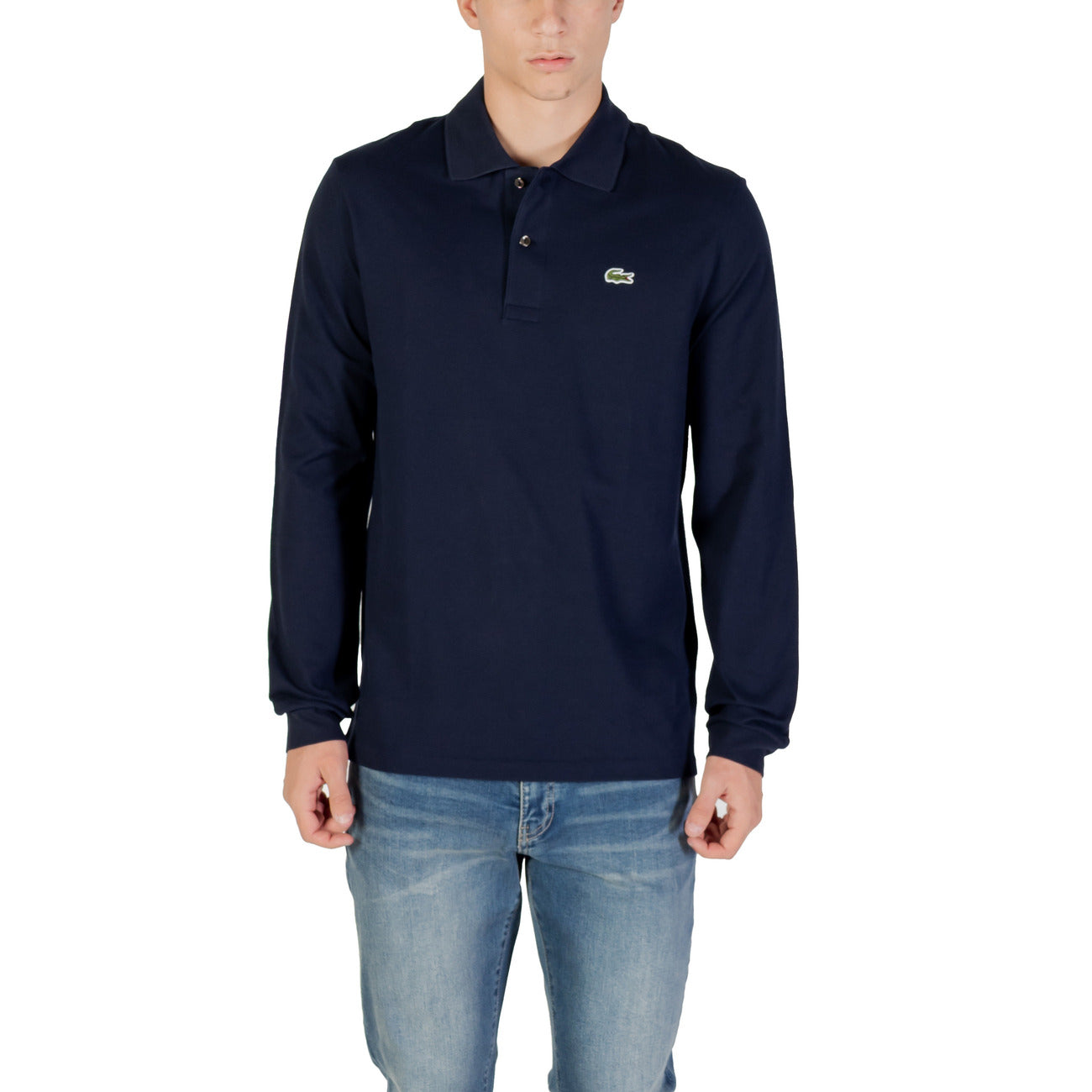 Polo a Maniche Lunghe Blu Uomo Autunno/Inverno Lacoste