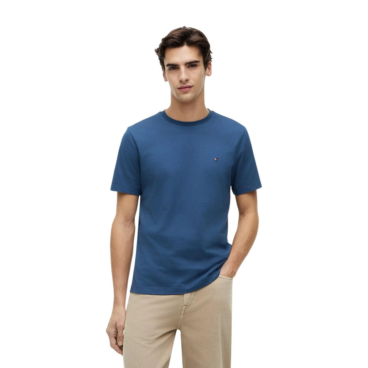 Tommy Hilfiger T-shirt in Cotone Uomo Cammello ESS SEASONAL REG FIT