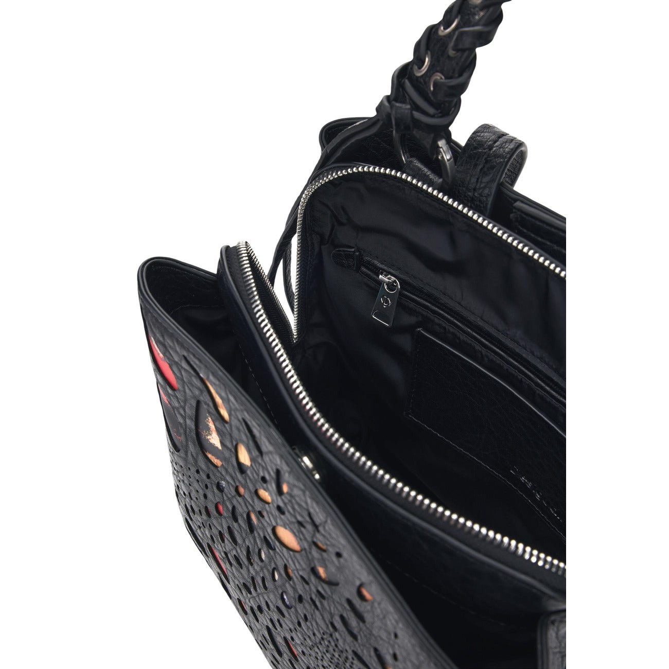 Desigual Borsa in Poliuretano Donna Nero BACK_NOTUS PRINT SUMY MIN