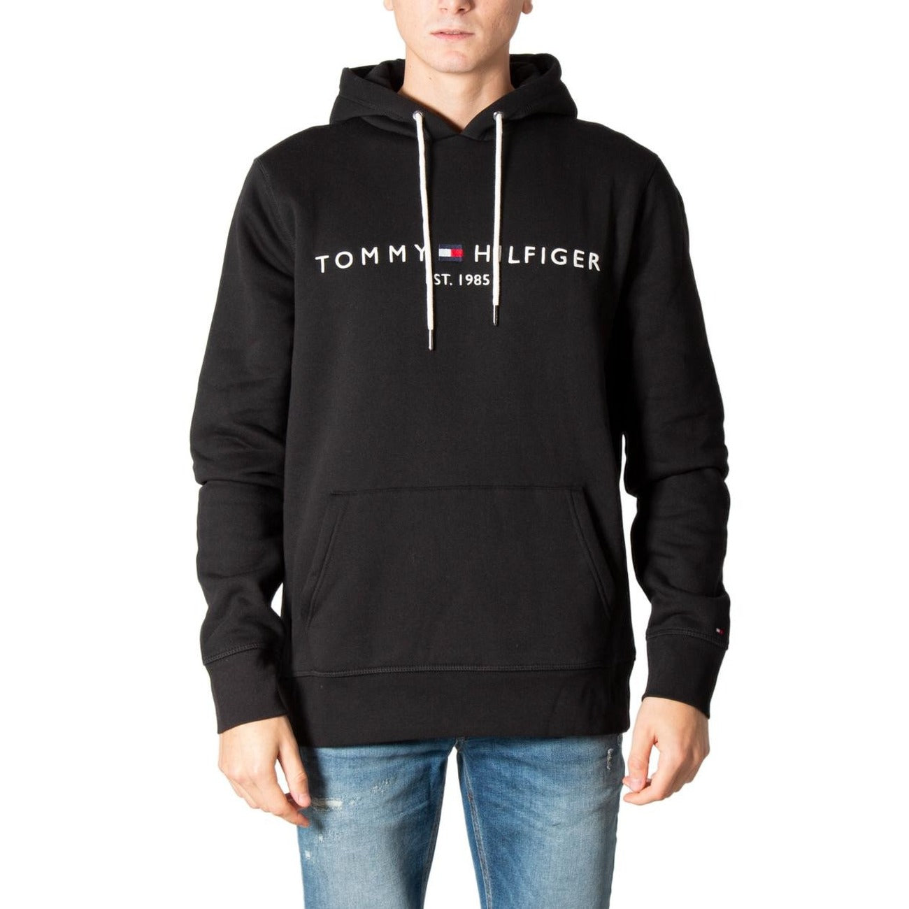 Cappuccio Nera Stampata Tommy Hilfiger Nero