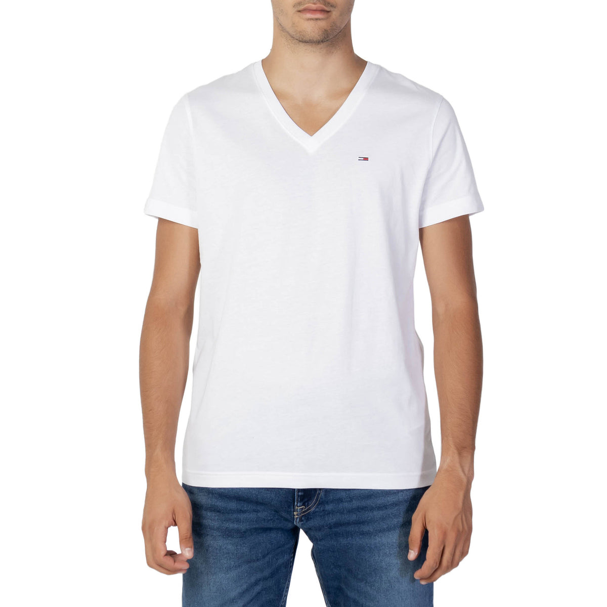 Tommy Hilfiger Jeans T-shirt in Cotone Uomo Nero DM0DM04410