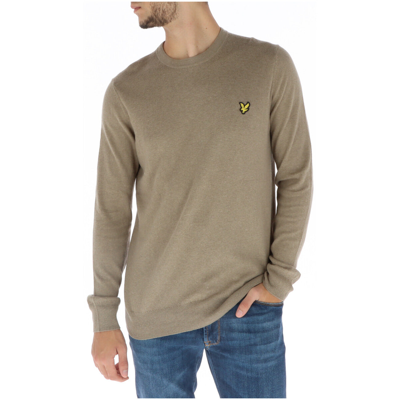 Maglia Uomo Lyle & Scott Girocollo Lana Merino e Cotone Nera
