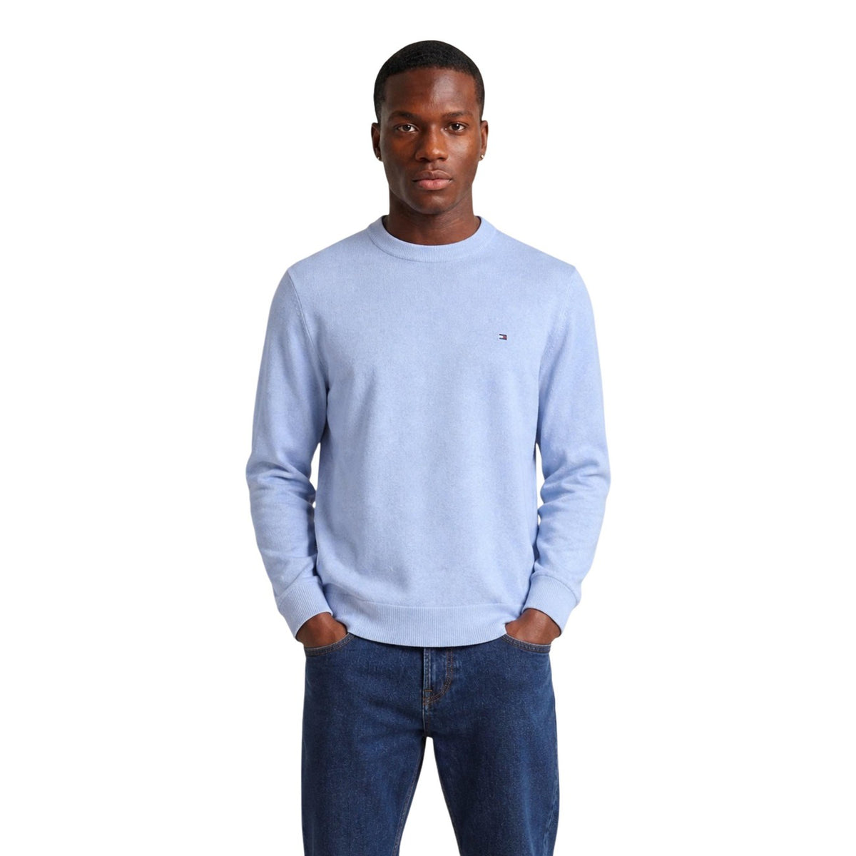Tommy Hilfiger Maglia in Tessuto Uomo Nero PIMA ORG CTN CASHMERE