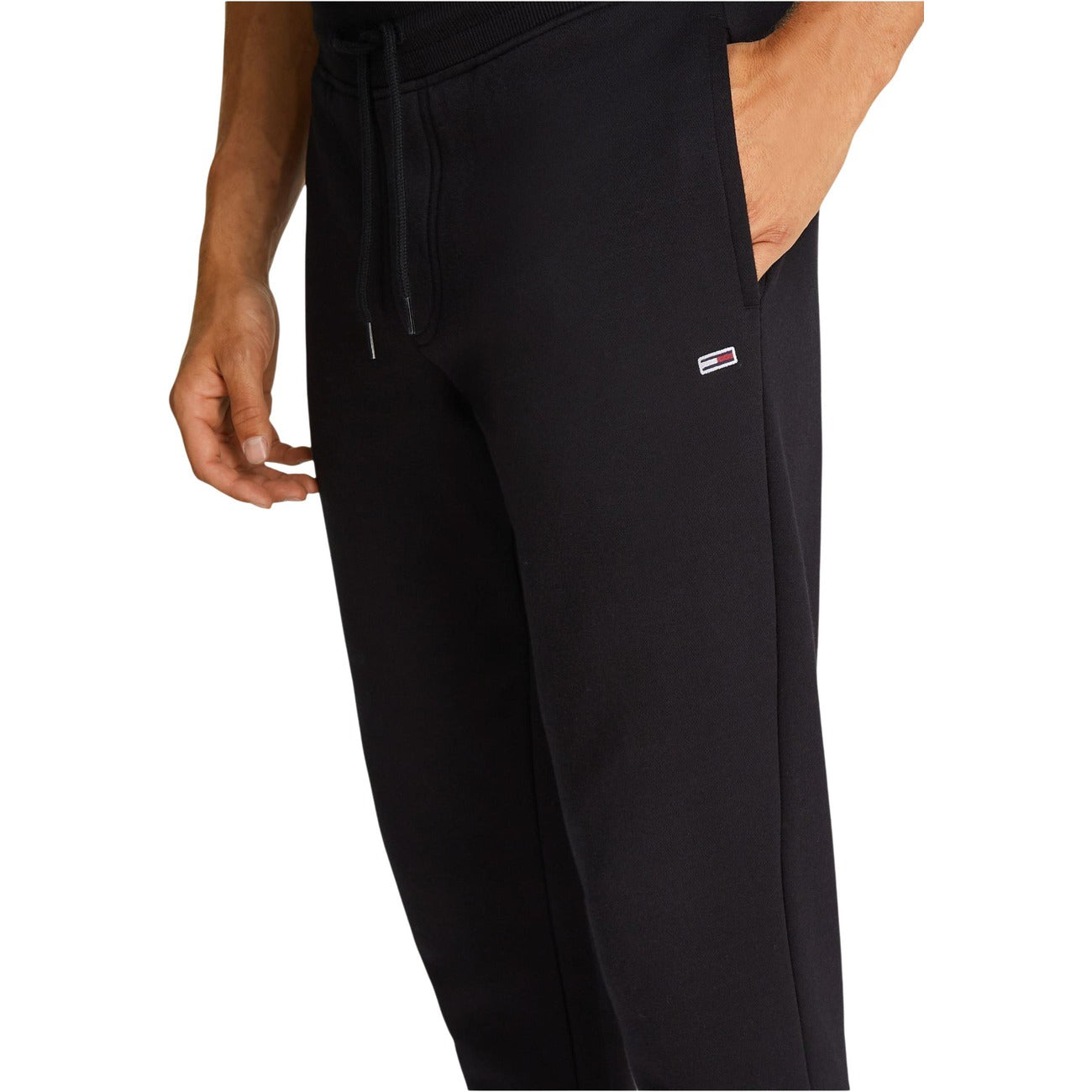 Tommy Hilfiger Jeans Pantalone in Cotone Uomo Nero TJM SLIM S FLAG SWEA
