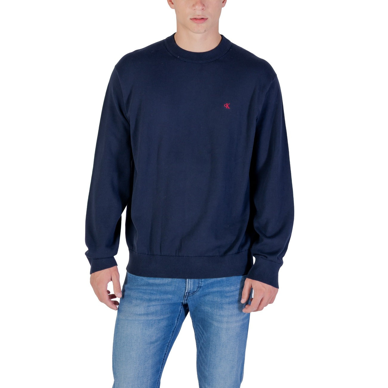 Calvin Klein Jeans Cotone Collo Tondo A/i Maglia Uomo Bianco