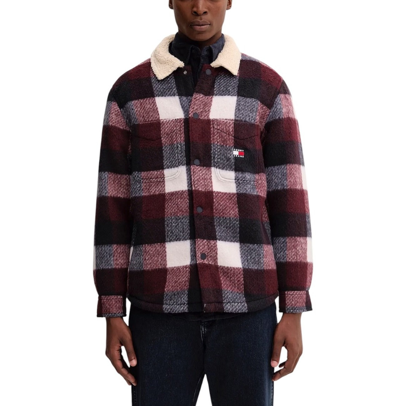 Giacca Uomo Tommy Hilfiger Jeans a Quadri Blu