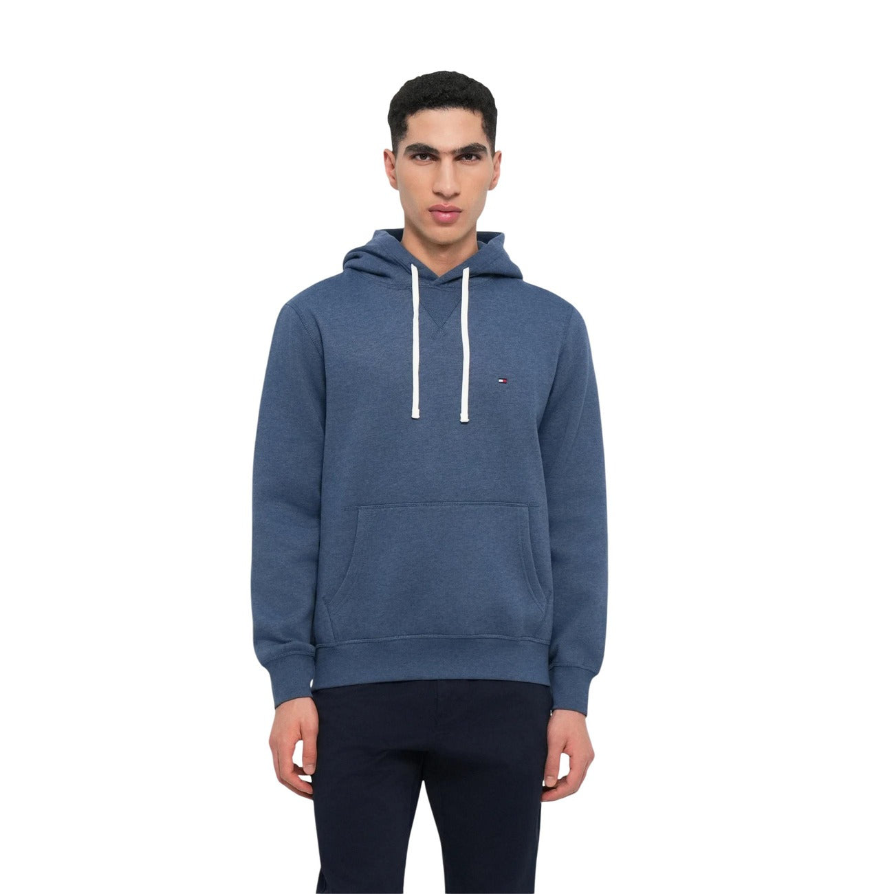 Tommy Hilfiger Felpa in Cotone Uomo Blu