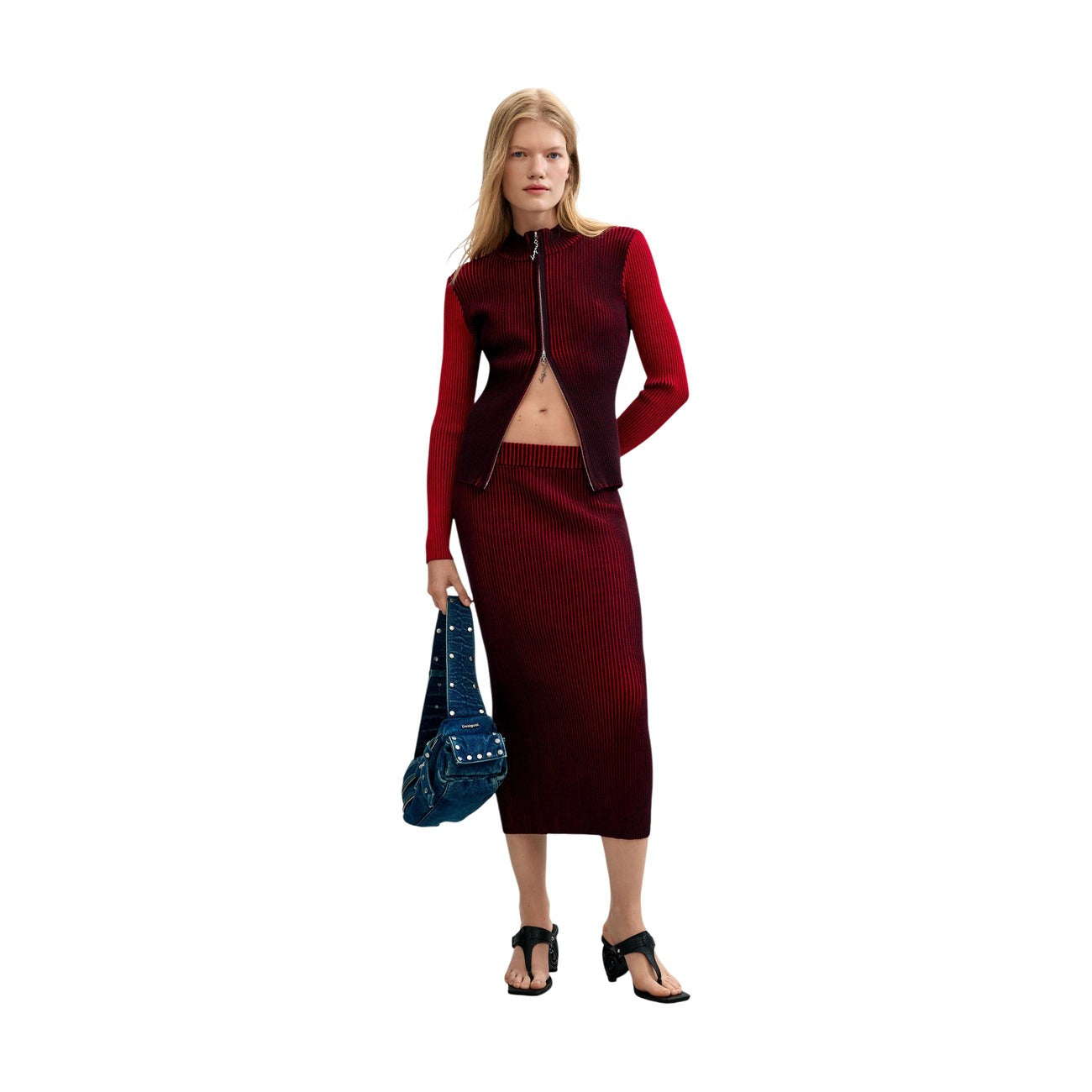 Desigual Maglia in Viscosa Donna Rosso JERS_BLOODY