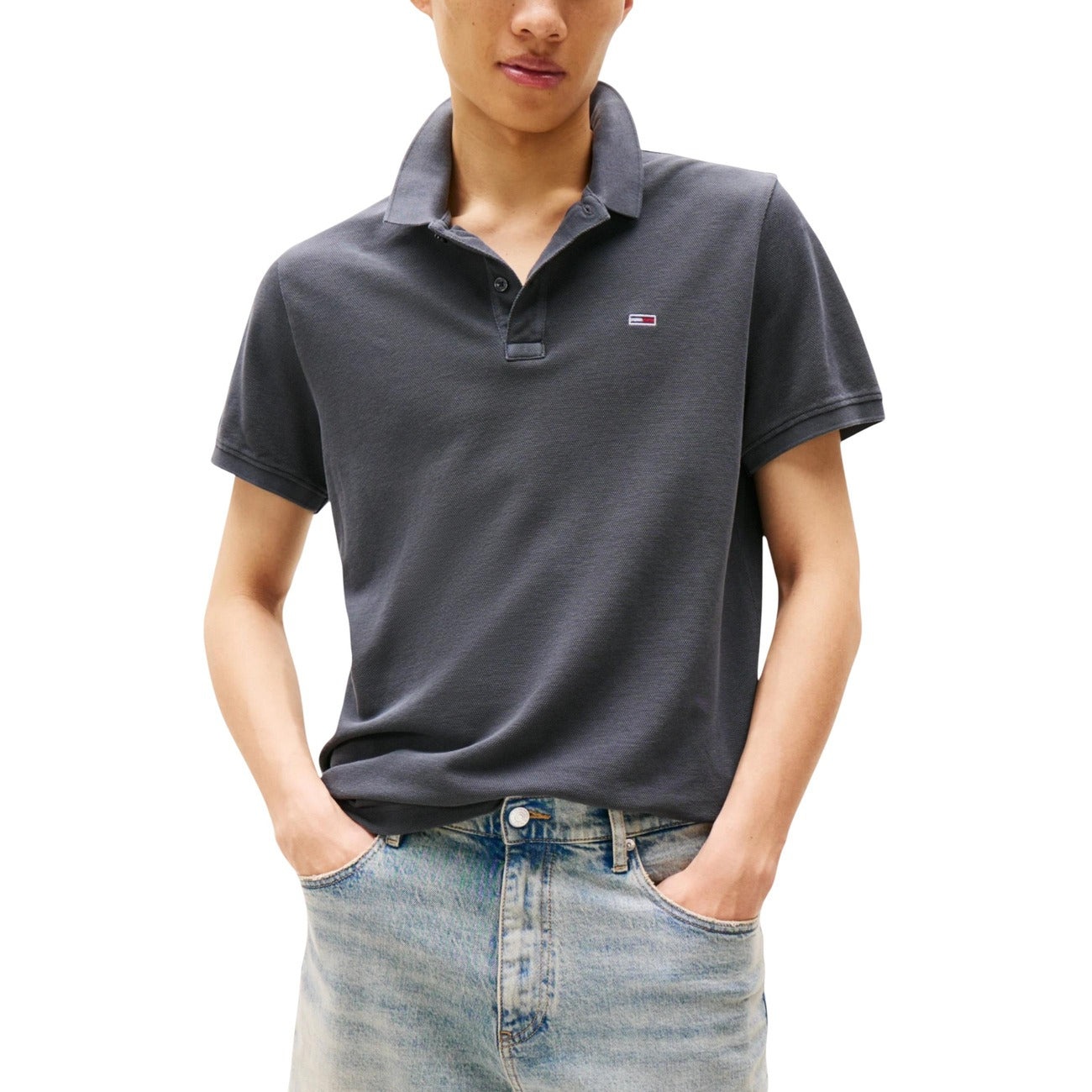 Tommy Hilfiger Jeans Polo Grigio Uomo