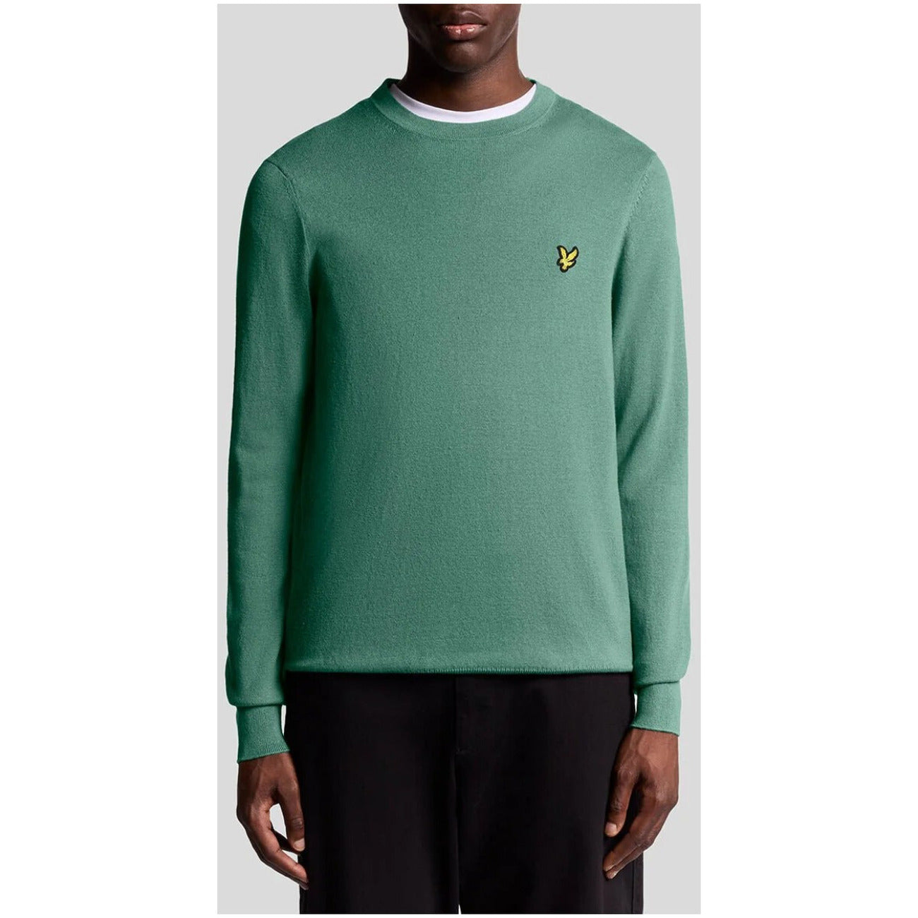 Lyle & Scott Girocollo Lana Merino e Cotone Nera Maglia Uomo Nero
