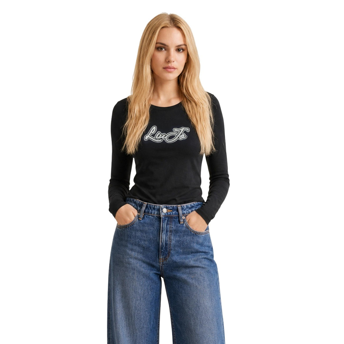 Liu Jo T-shirt in Cotone Donna Bordeaux BASIC