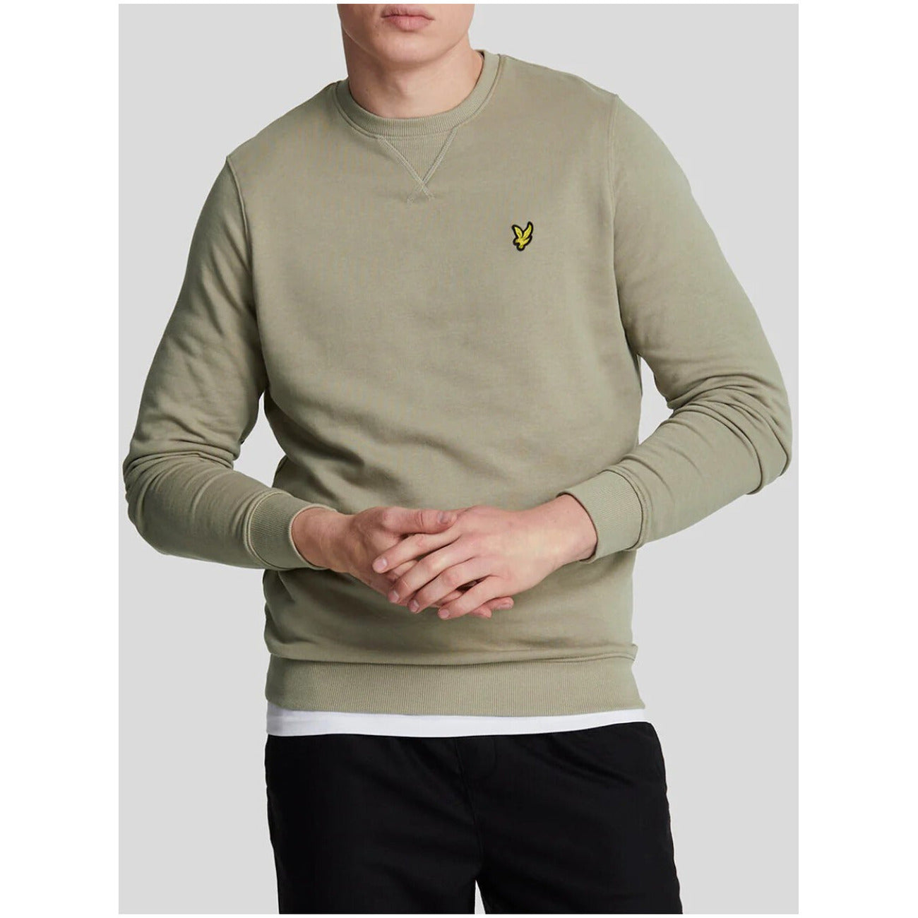 Lyle & Scott Girocollo in Cotone Felpa Uomo Azzurro
