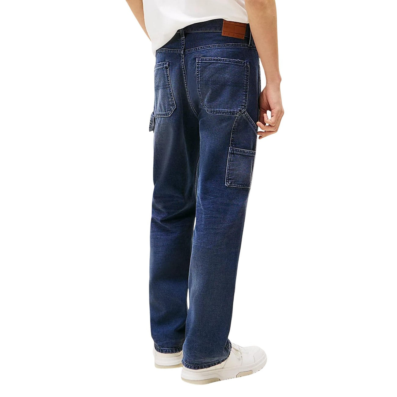 Jeans Uomo Tommy Hilfiger in Cotone Organico Blu A/I