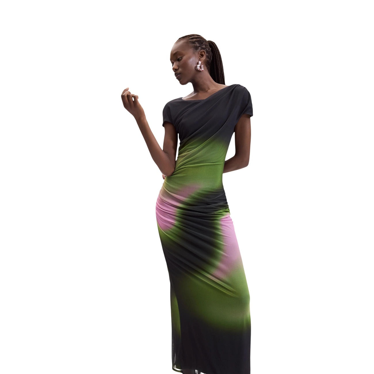 Desigual Abito in Poliestere Donna Verde VEST_CRACOVIA