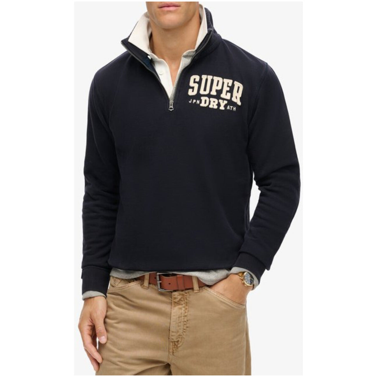 Superdry Felpa Uomo Cotone Blu Stampa A/I