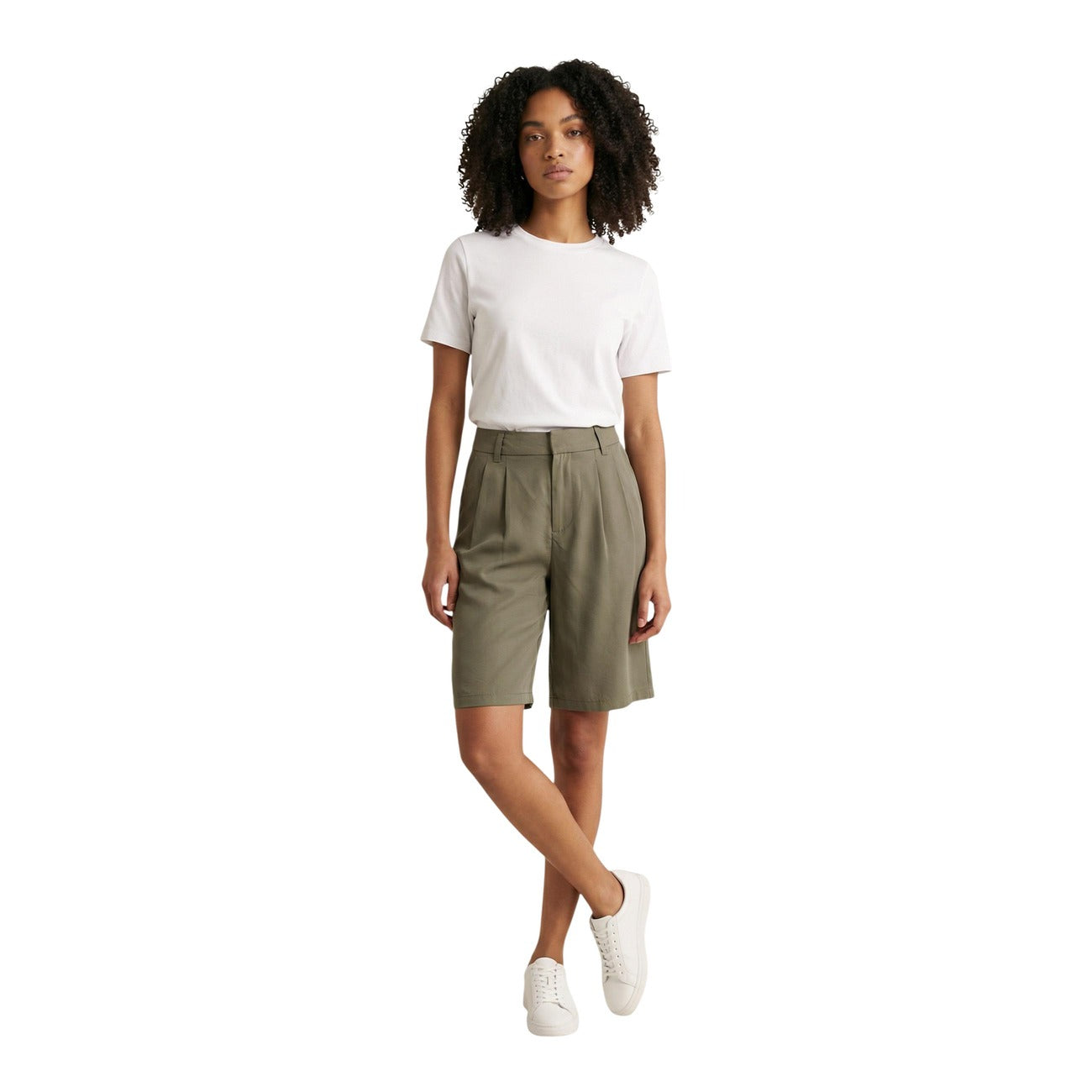 Only Short in Viscosa Donna Verde 15364121