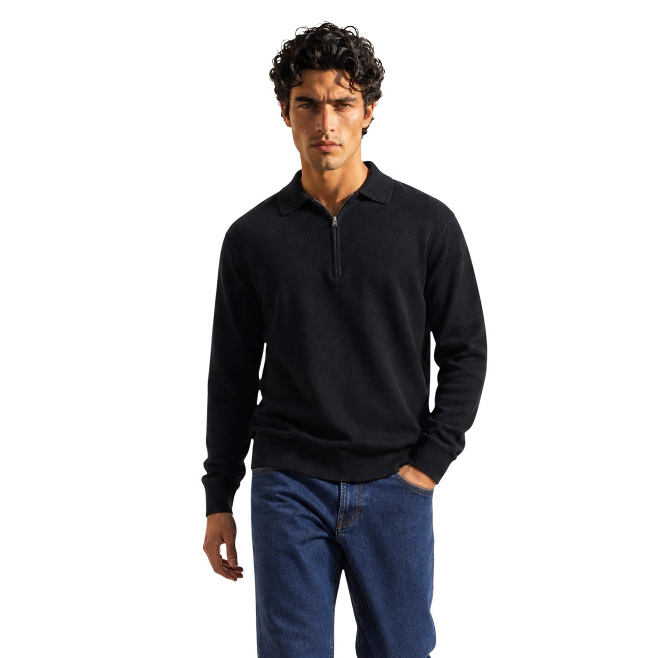 Rains Maglia in Cotone Uomo Marrone LONG SLEEVE POLO