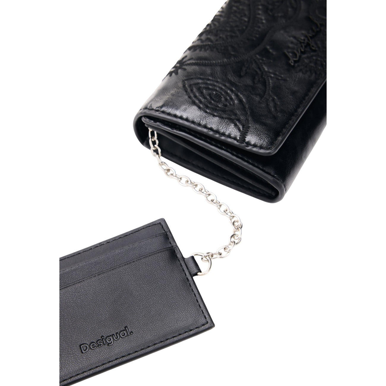 Desigual Portafoglio in Poliuretano Donna Nero MONE_SIROCO MARINA BLACK