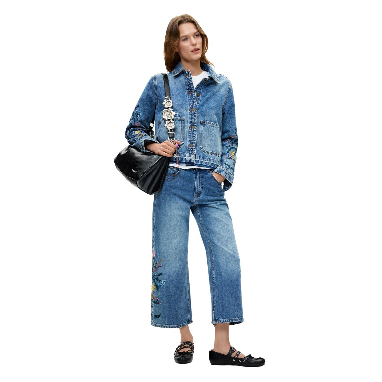 Desigual Jeans in Cotone Donna Blu DENIM_BRIDGE