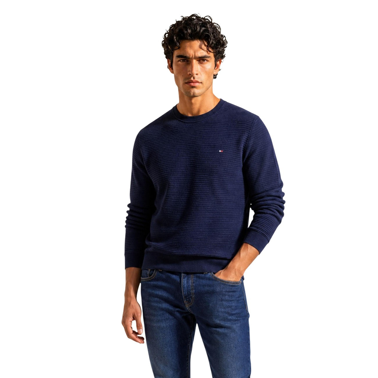 Tommy Hilfiger Maglia in Cotone Uomo Blu