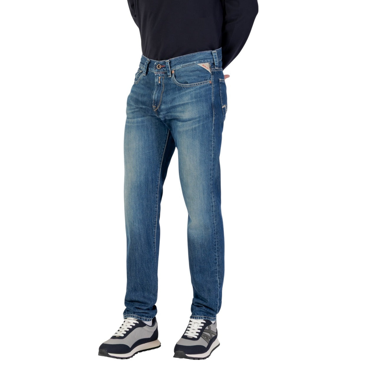 Replay Jeans Uomo Blu Cotone Autunno/Inverno