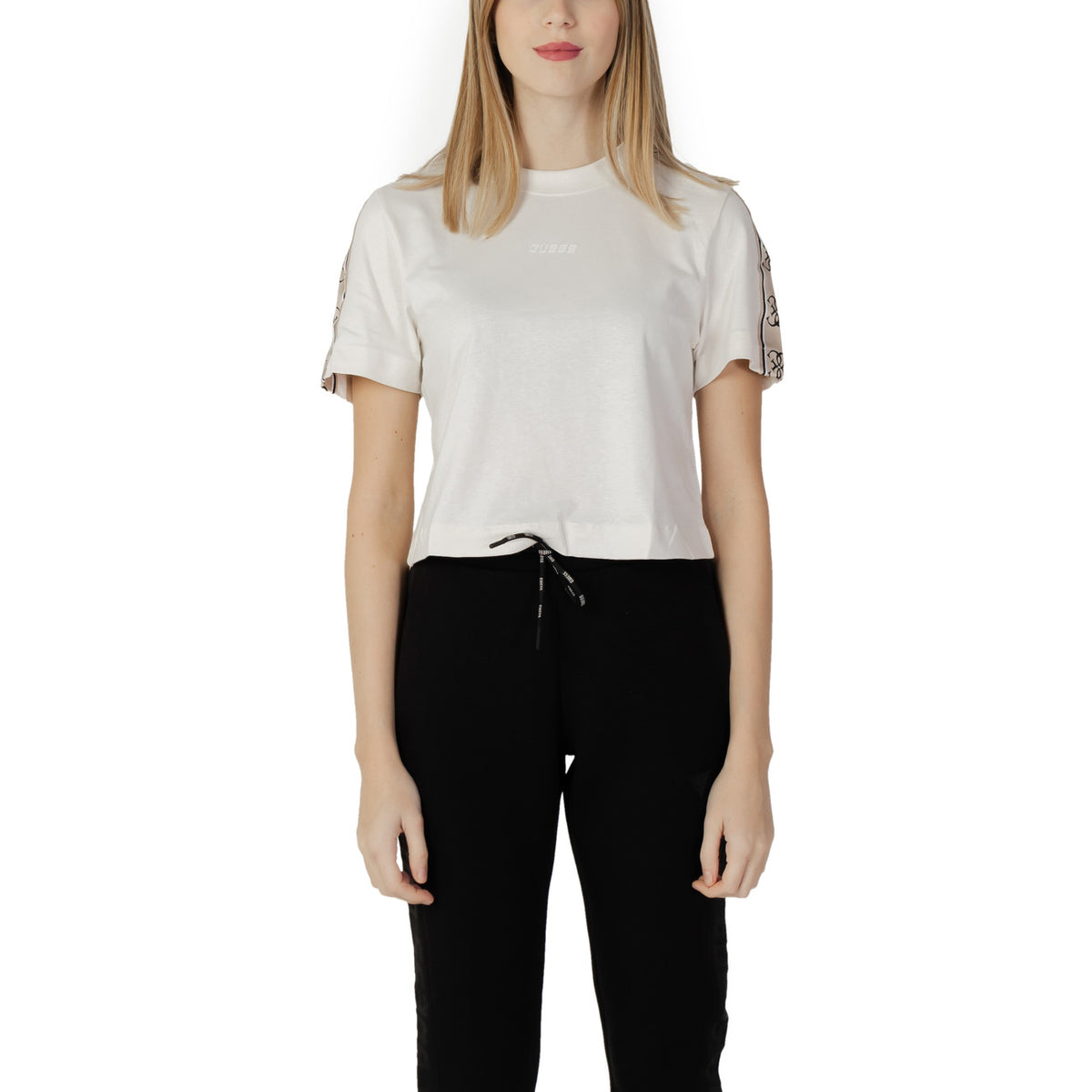 Guess Active T-shirt in Cotone Donna Nero V3RI08I3Z14