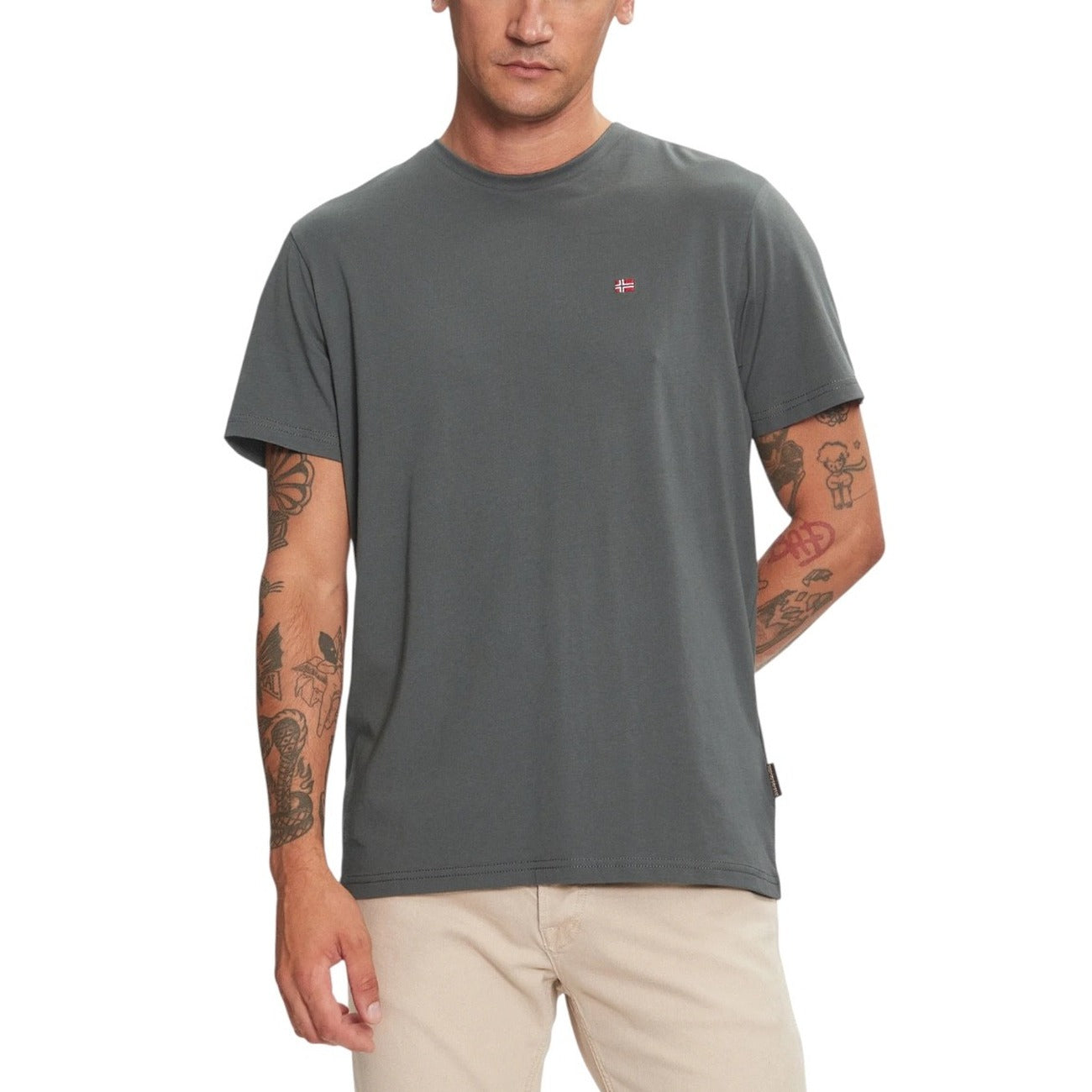 T-Shirt Uomo Verde Napapijri