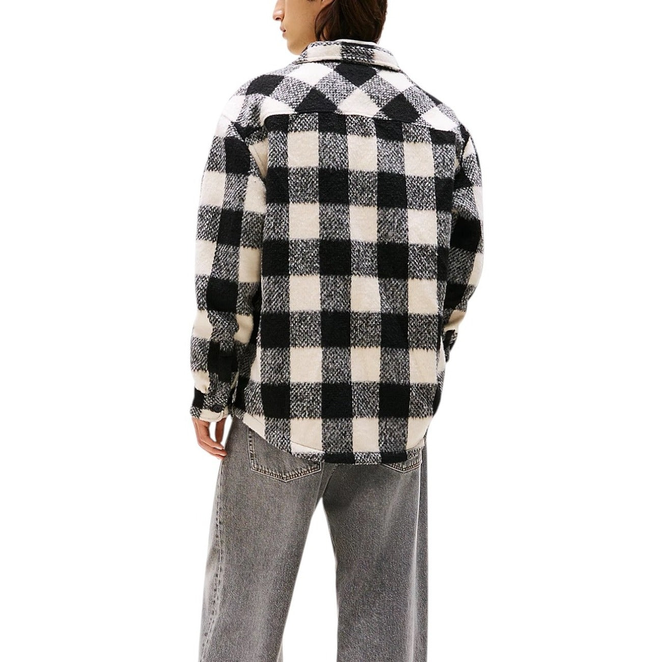 Giacca Uomo Tommy Hilfiger Jeans Nera a Quadri Autunno/Inverno