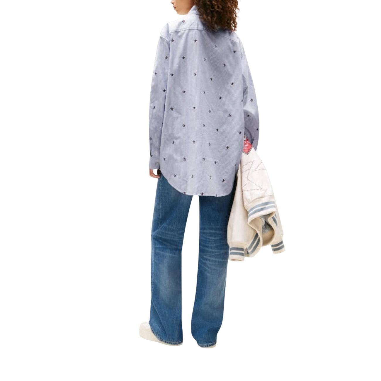 Camicia Lunga Azzurra Donna Tommy Hilfiger Jeans