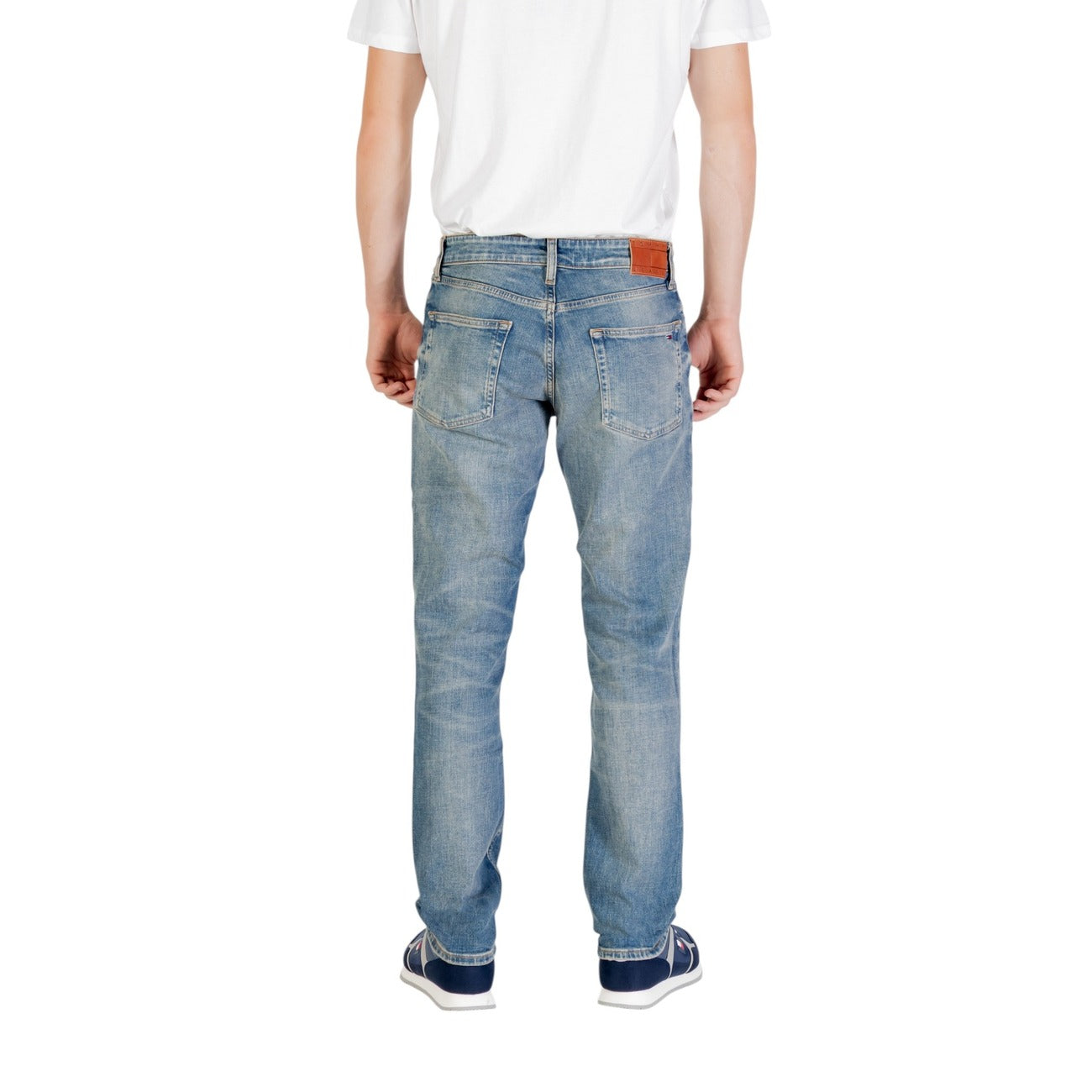 Tommy Hilfiger Jeans Uomo Azzurro - Cotone Organico, Effetto Consumato