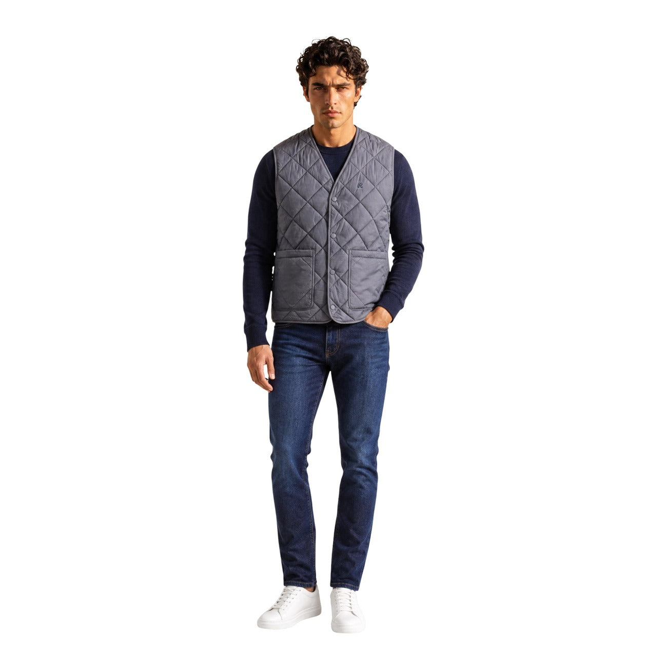 Replay Gilet in Poliestere Uomo Grigio POLY/NYLON RIPSTOP