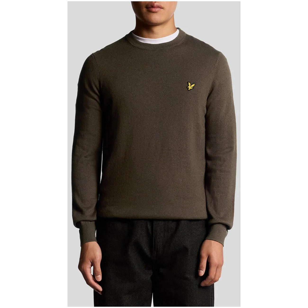 Maglia Uomo Lyle & Scott Girocollo Lana Merino e Cotone Nera