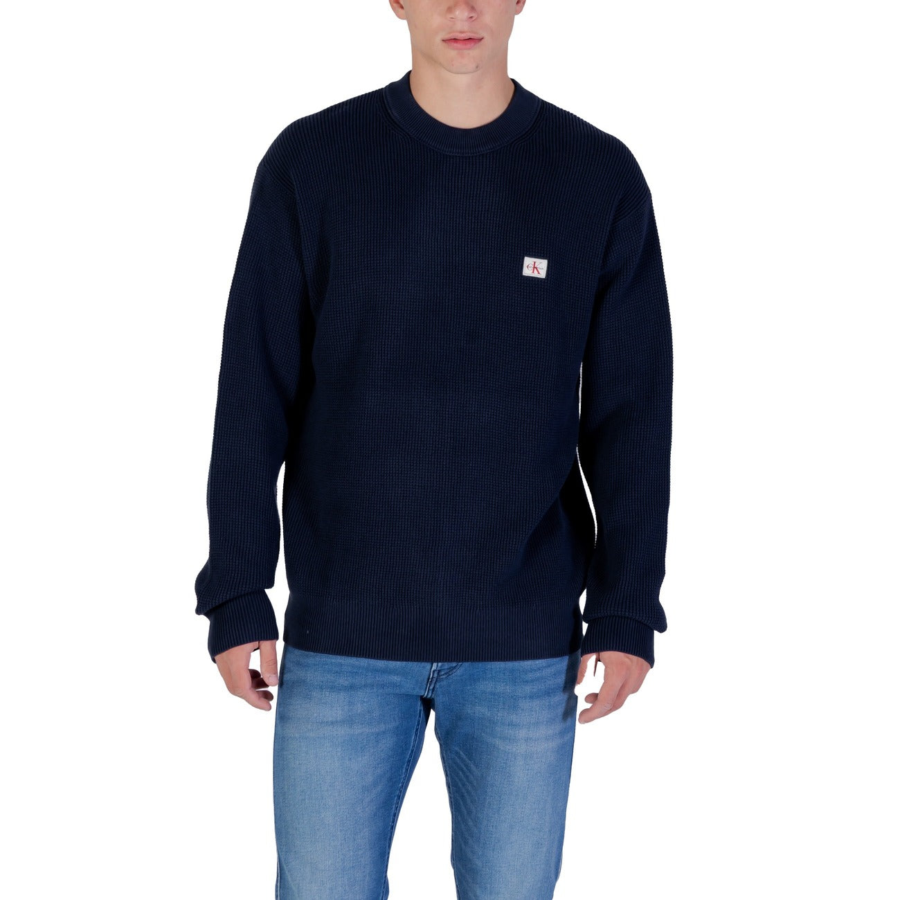 Calvin Klein Jeans Nera Maniche Lunghe in Cotone A/i Maglia Uomo Nero