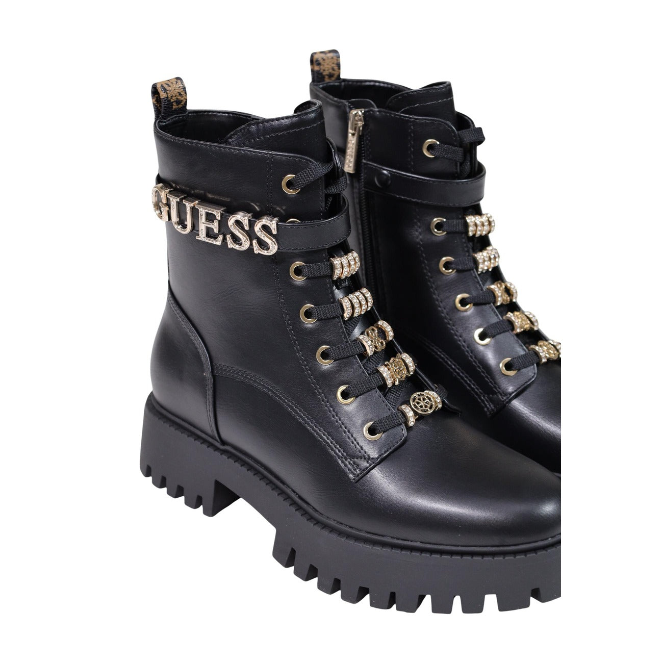 Guess Stivali in Poliuretano Donna Nero FICKI
